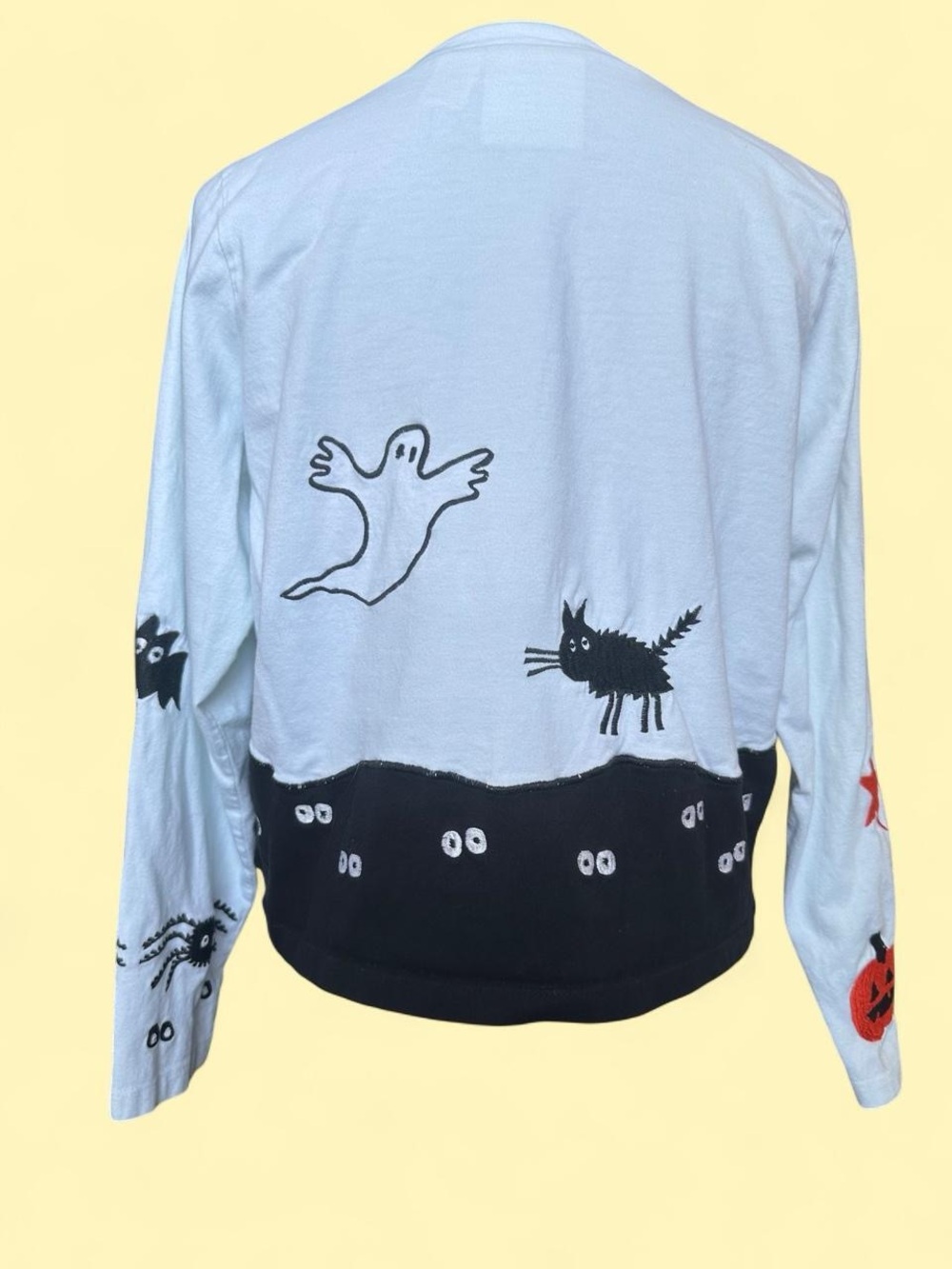 RARE Vintage Michael Simon Lite Halloween Cardigan Sweater Medium - Picture 5 of 7